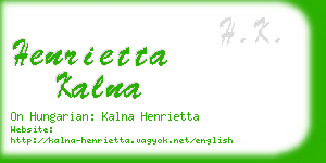 henrietta kalna business card